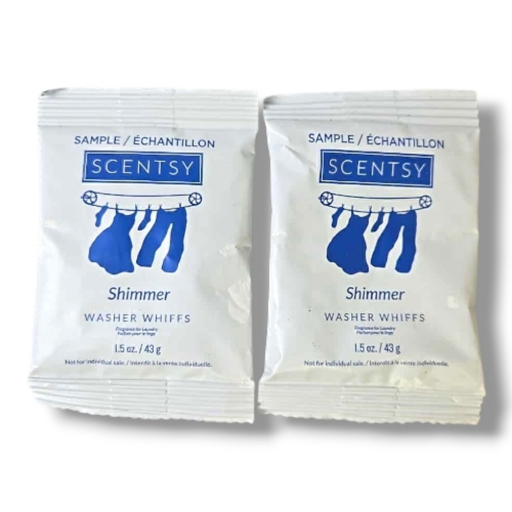 Scentsy Washer Whiffs Samples SHIMMER Scent - Lot of 2 (1.5 oz. Each) - NEW